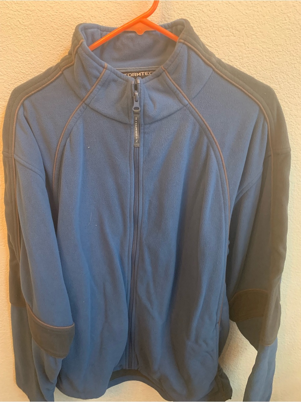 Storm Men's Blue and Black Zip-Up Fleece Jacket